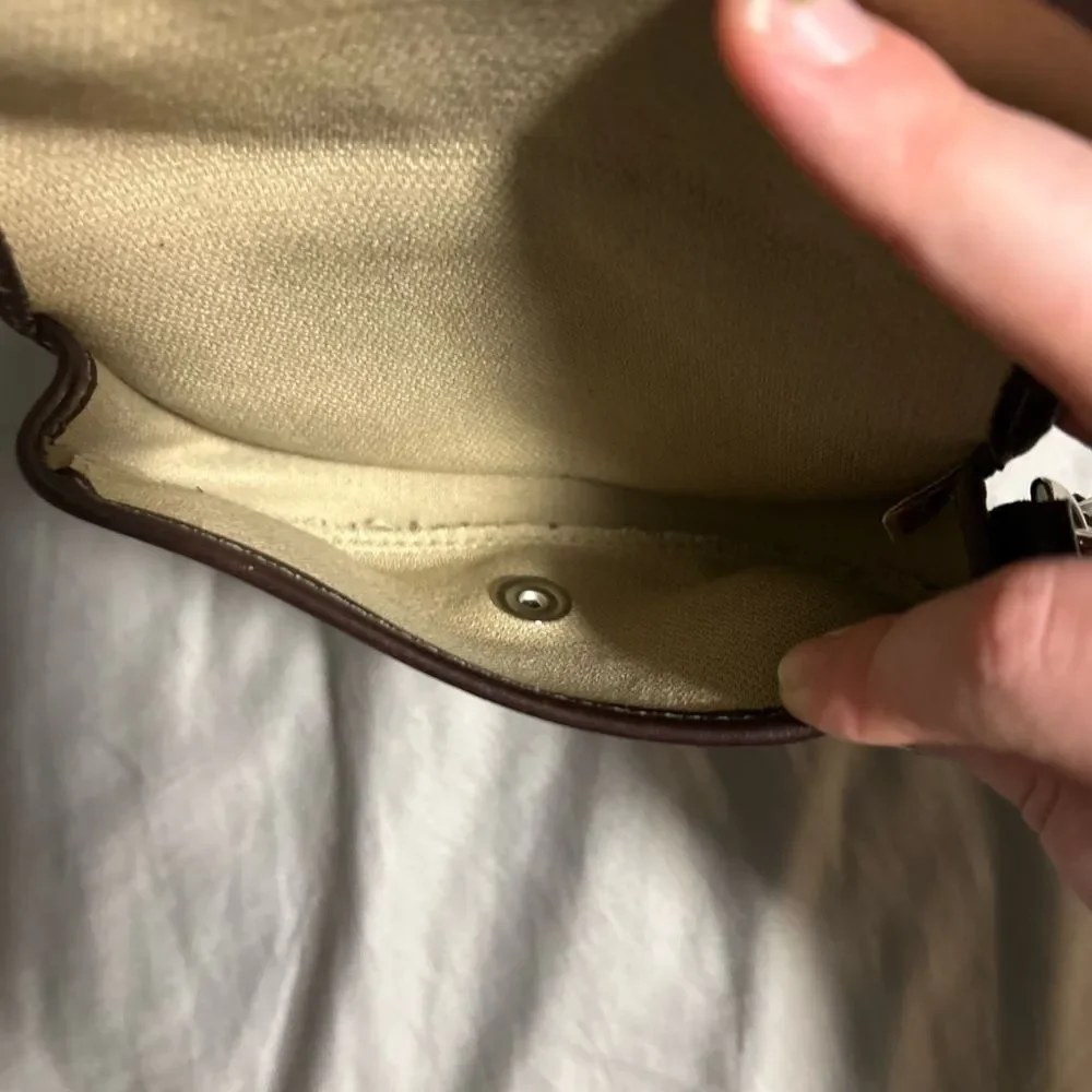 Dooney & Bourke Tan Canvas with Leather Trim Wristlet